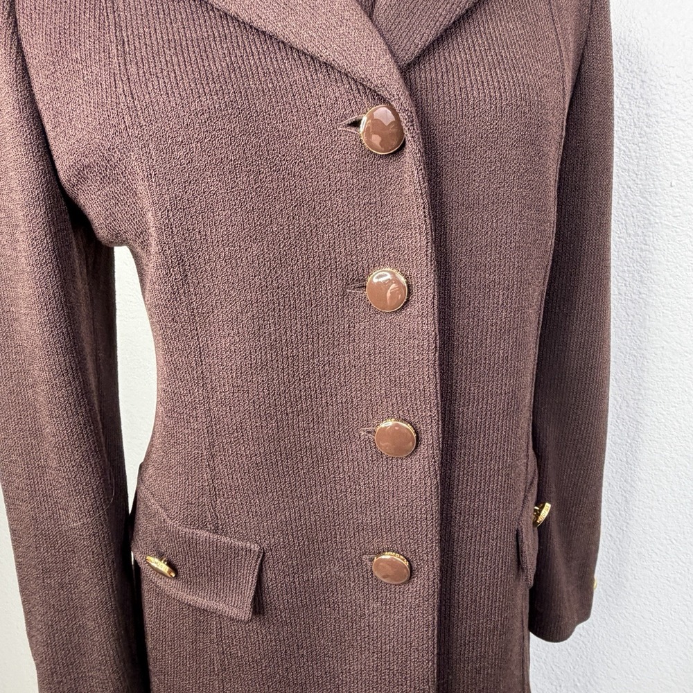 St. John Brown 3 Piece Santana Knit Skirt Set‎ Women's Size 12/2/P - Picture 12 of 16